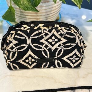 Vera Bradley Black White‎ Concerto RETIRED Plastic Pattern Lined Cosmetic Makeup